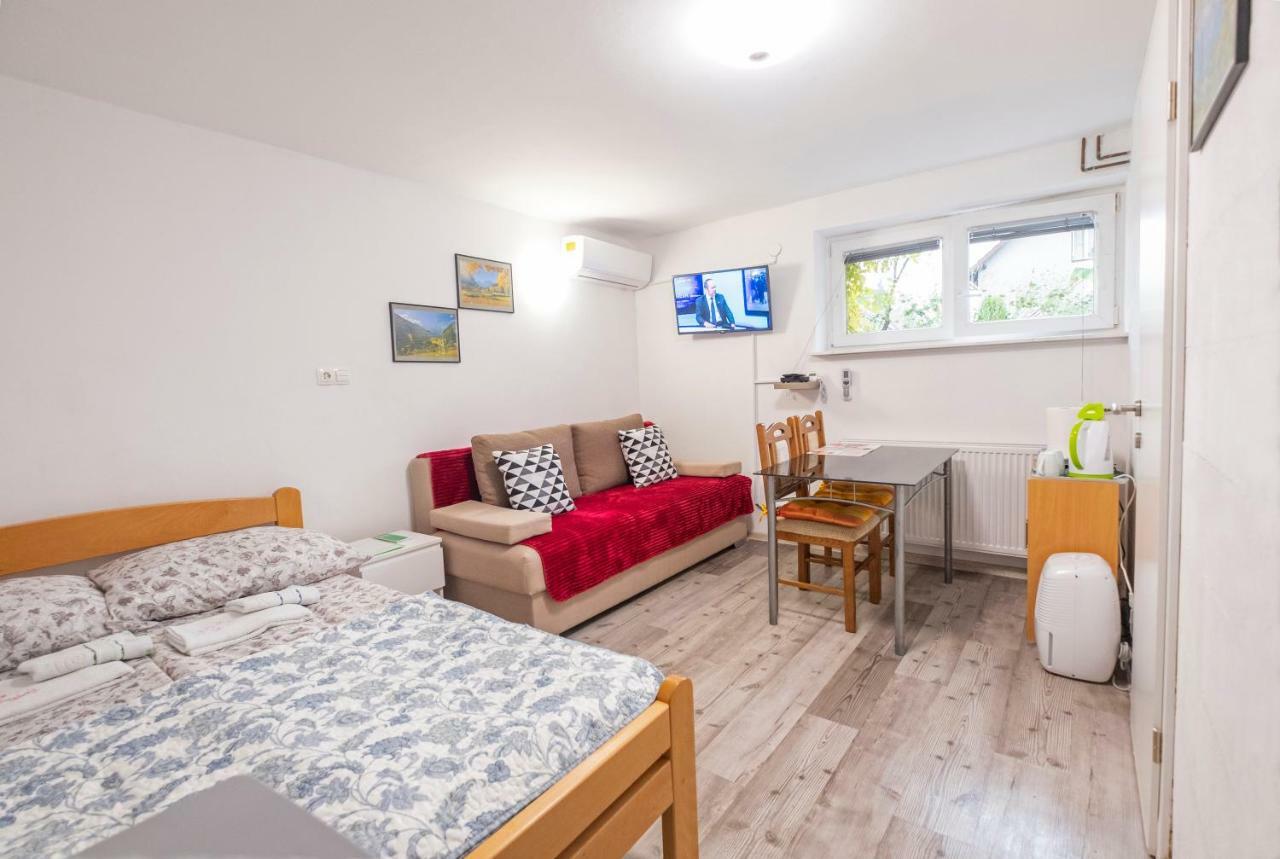 Newly Renovated Studio With Air Conditioner & Free Parking ลูบลิยานา ภายนอก รูปภาพ